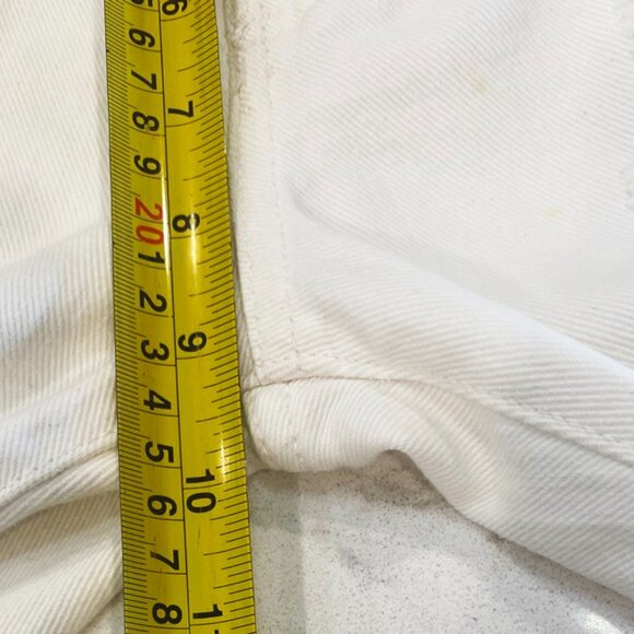 Gap 1969 Womens Jeans Relaxed Boyfriend White Cotton Ripped Button Fly 26 - Picture 11 of 14